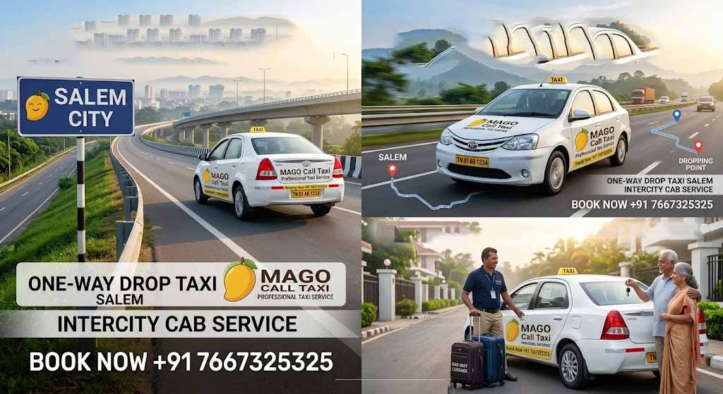 One Way Drop Taxi Salem | Book Affordable Intercity Cab Service 24/7