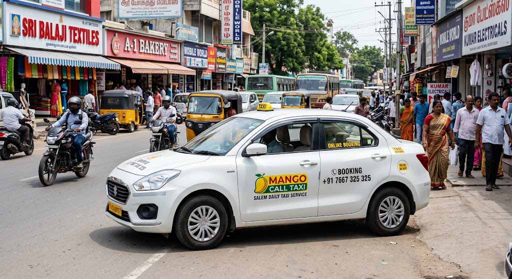 salem daily taxi service vehicle in Salem city