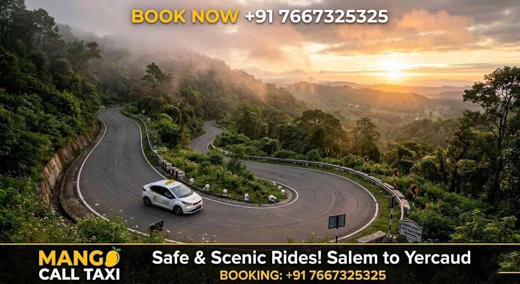 salem to yercaud cab scenic hill road journey