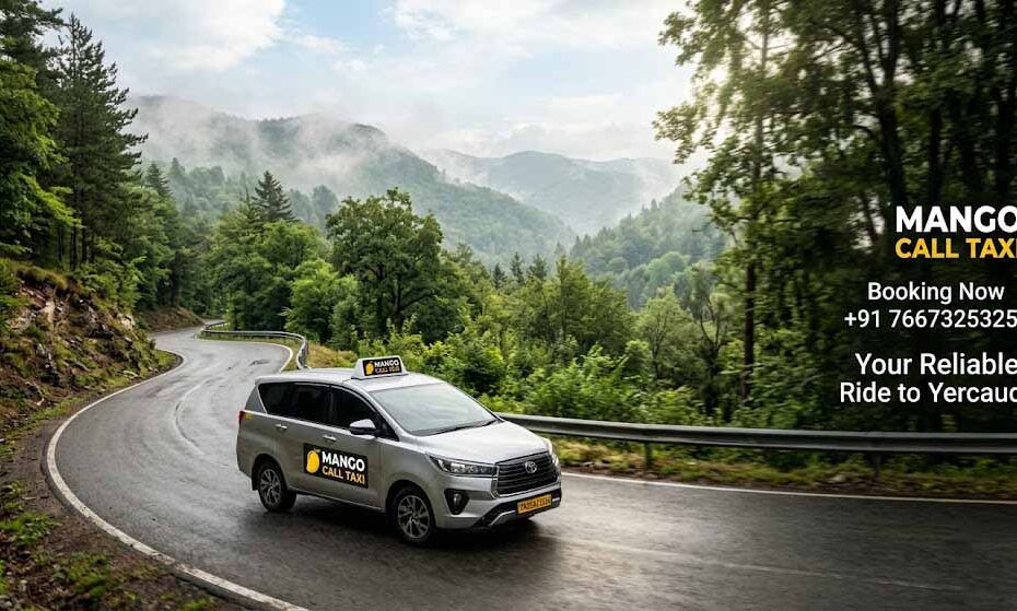 taxi service in Yercaud on scenic hill road